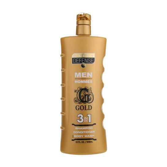 Dušo želė, šampūnas ir kondicionierius viename Daily Defense Mens 3 in 1 Gold vyrams 946 ml kaina ir informacija | Dušo želė, aliejai | pigu.lt