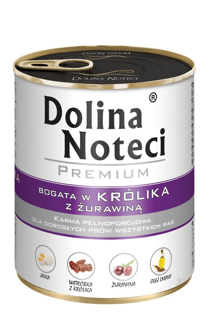 Dolina Noteci Premium su triušiena ir spanguolėmis, 400 g цена и информация | Konservai šunims | pigu.lt