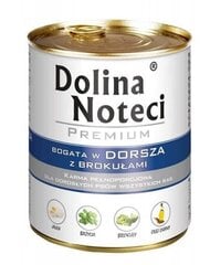 Dolina Noteci Premium Треска для собак с брокколи 800г цена и информация | Консервы для собак | pigu.lt