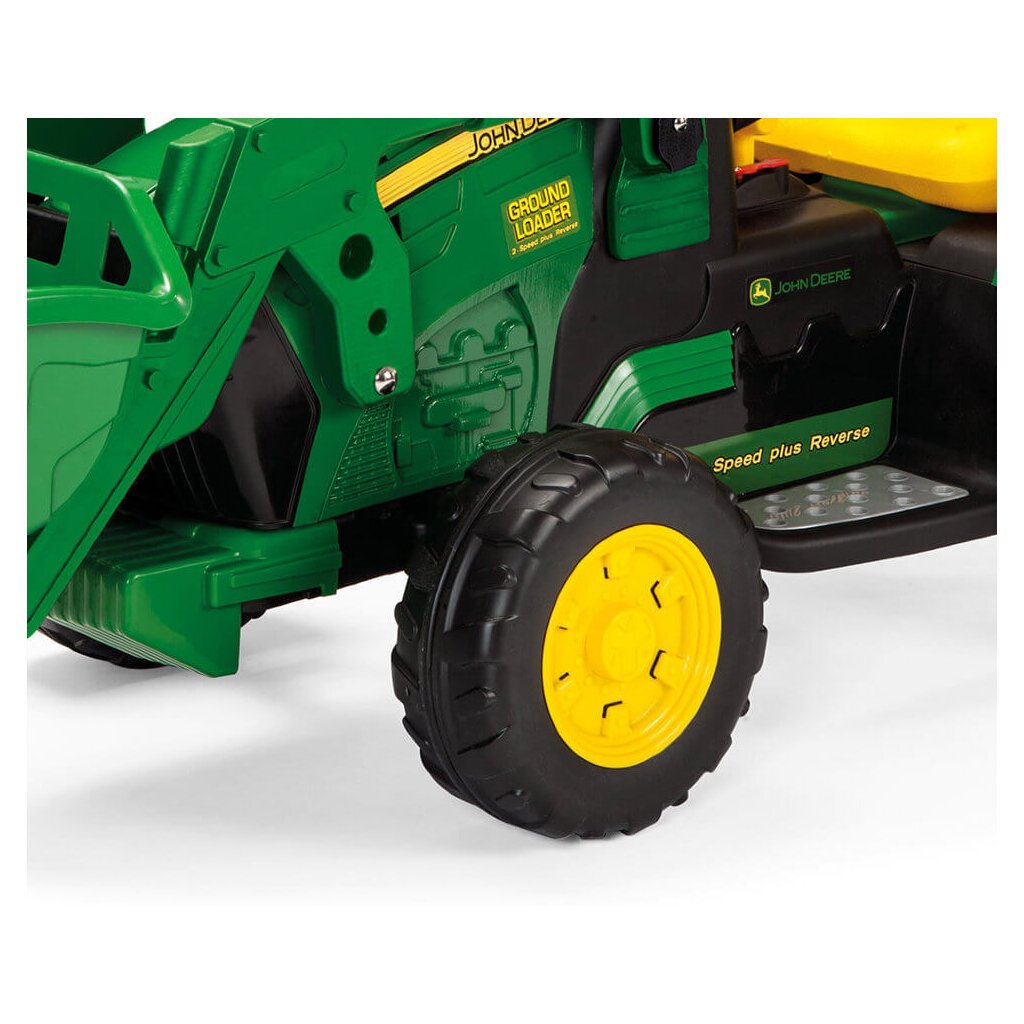 Vaikiškas vienvietis elektrinis traktorius Peg Perego John Deere Ground Loader 12V, žalias kaina ir informacija | Elektromobiliai vaikams | pigu.lt