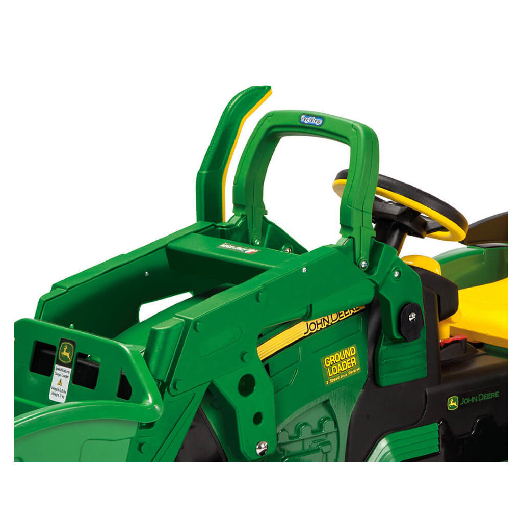 Vaikiškas vienvietis elektrinis traktorius Peg Perego John Deere Ground Loader 12V, žalias kaina ir informacija | Elektromobiliai vaikams | pigu.lt