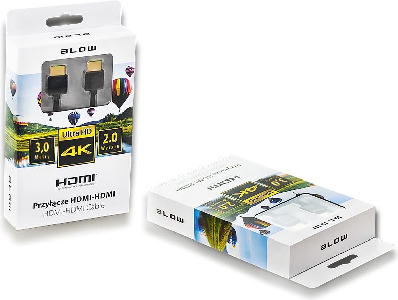 Blow, HDMI, 3 m kaina ir informacija | Kabeliai ir laidai | pigu.lt