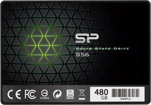 Silicon Power S56 480GB SATA3 (SP480GBSS3S56A25) kaina ir informacija | Vidiniai kietieji diskai (HDD, SSD, Hybrid) | pigu.lt