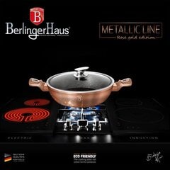 Berlinger Haus Metallic Line Rose Gold Edition кастрюля с крышкой, 28 см, 3,8 л цена и информация | Кастрюли, скороварки | pigu.lt