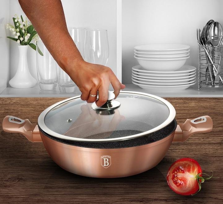 Berlinger Haus Metallic Line Rose Gold Edition puodas su dančiu, 28 cm, 3,8 l цена и информация | Puodai, greitpuodžiai | pigu.lt