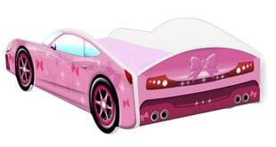 Кровать с матрасом Car BED-PINK-2, 160x80 см, розовая цена и информация | Детские кровати | pigu.lt