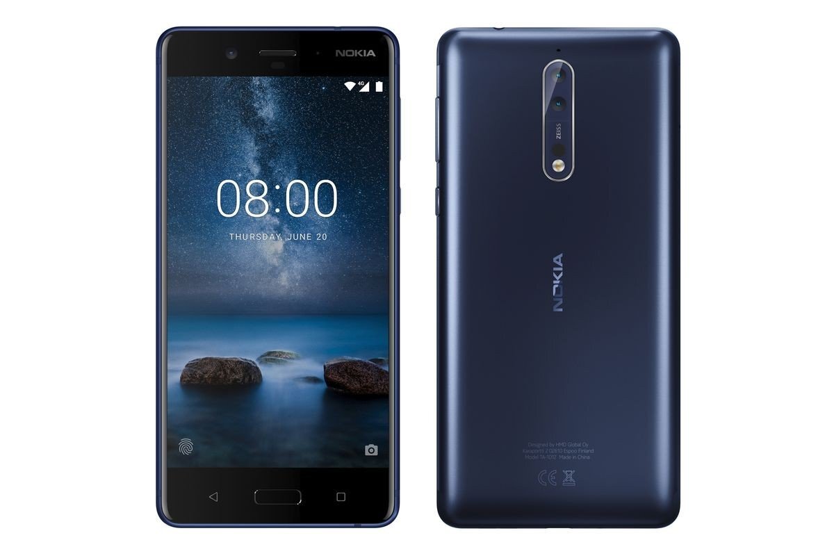 Телефон Nokia 8 Dual SIM 64GB, Mėlyna цена | pigu.lt