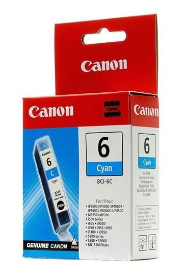 Rašalo kasetė CANON BCI-6C, mėlyna kaina ir informacija | Kasetės rašaliniams spausdintuvams | pigu.lt