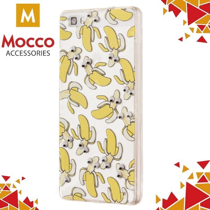 Mocco Cartoon Eyes Bananas Back Case Silicone Case With Eyes for iPhone 6 / 6S цена и информация | Telefono dėklai | pigu.lt