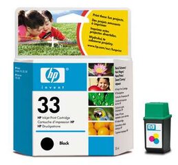 HP ink cartridge 51633ME HP 33 Black kaina ir informacija | Kasetės rašaliniams spausdintuvams | pigu.lt