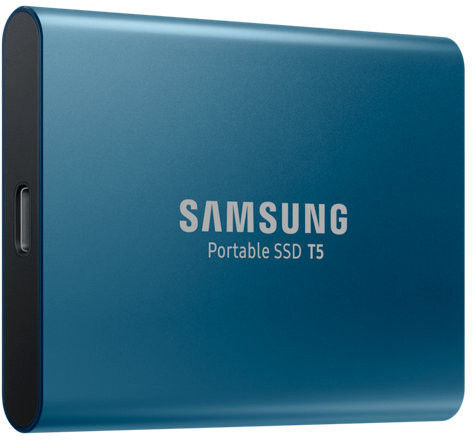 Samsung T5 2.5 '' 500GB USB, SSD išorinis kietasis diskas, 3.1 Mėlyna цена и информация | Išoriniai kietieji diskai (SSD, HDD) | pigu.lt