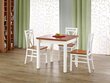 2-jų kėdžių komplektas Halmar Dariusz 2, baltas/rudas kaina ir informacija | Virtuvės ir valgomojo kėdės | pigu.lt