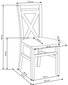 2-jų kėdžių komplektas Halmar Dariusz 2, baltas/rudas kaina ir informacija | Virtuvės ir valgomojo kėdės | pigu.lt