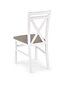 2-jų kėdžių komplektas Halmar Dariusz, baltas/pilkas kaina ir informacija | Virtuvės ir valgomojo kėdės | pigu.lt