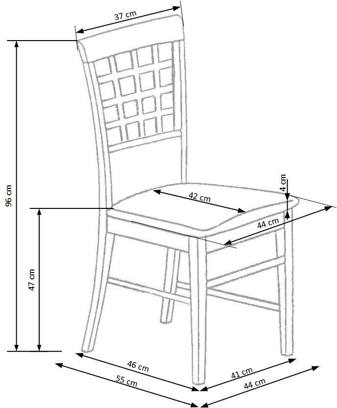 2-jų kėdžių komplektas Halmar Gerard 3, ąžuolo/pilkos spalvos kaina ir informacija | Virtuvės ir valgomojo kėdės | pigu.lt