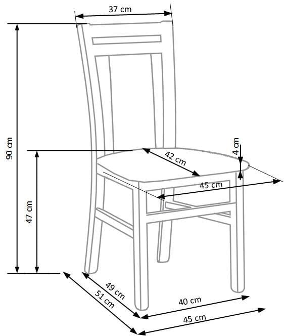 2-jų kėdžių komplektas Halmar Hubert 8, baltas/pilkas kaina ir informacija | Virtuvės ir valgomojo kėdės | pigu.lt