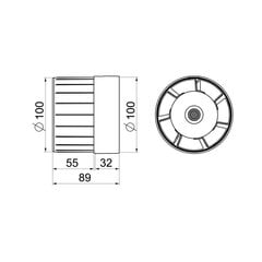 Kanalinis ventiliatorius Awenta WKA 100T, 100mm kaina ir informacija | Vonios ventiliatoriai | pigu.lt