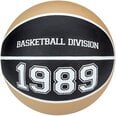 Krepšinio kamuolys NewPort 16GG, 5 dydis, auksinės/juodos/baltos spalvos