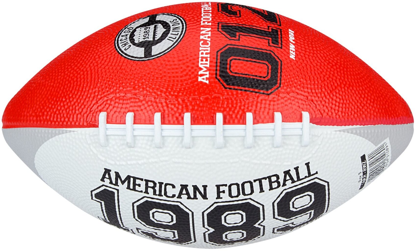 Amerikietiško futbolo kamuolys New Port Mini, raudonas/baltas цена и информация | Futbolo kamuoliai | pigu.lt