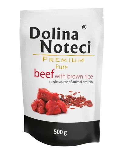 Dolina Noteci Premium Pure su jautiena ir ryžiais, 500 g kaina ir informacija | Konservai šunims | pigu.lt