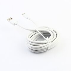 USB-Lighning 3m Cable By Muvit White kaina ir informacija | Kabeliai ir laidai | pigu.lt