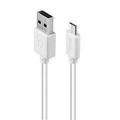 Acme CB1012W Micro USB, USB A, 2 m, Whit цена и информация | Кабели для телефонов | pigu.lt