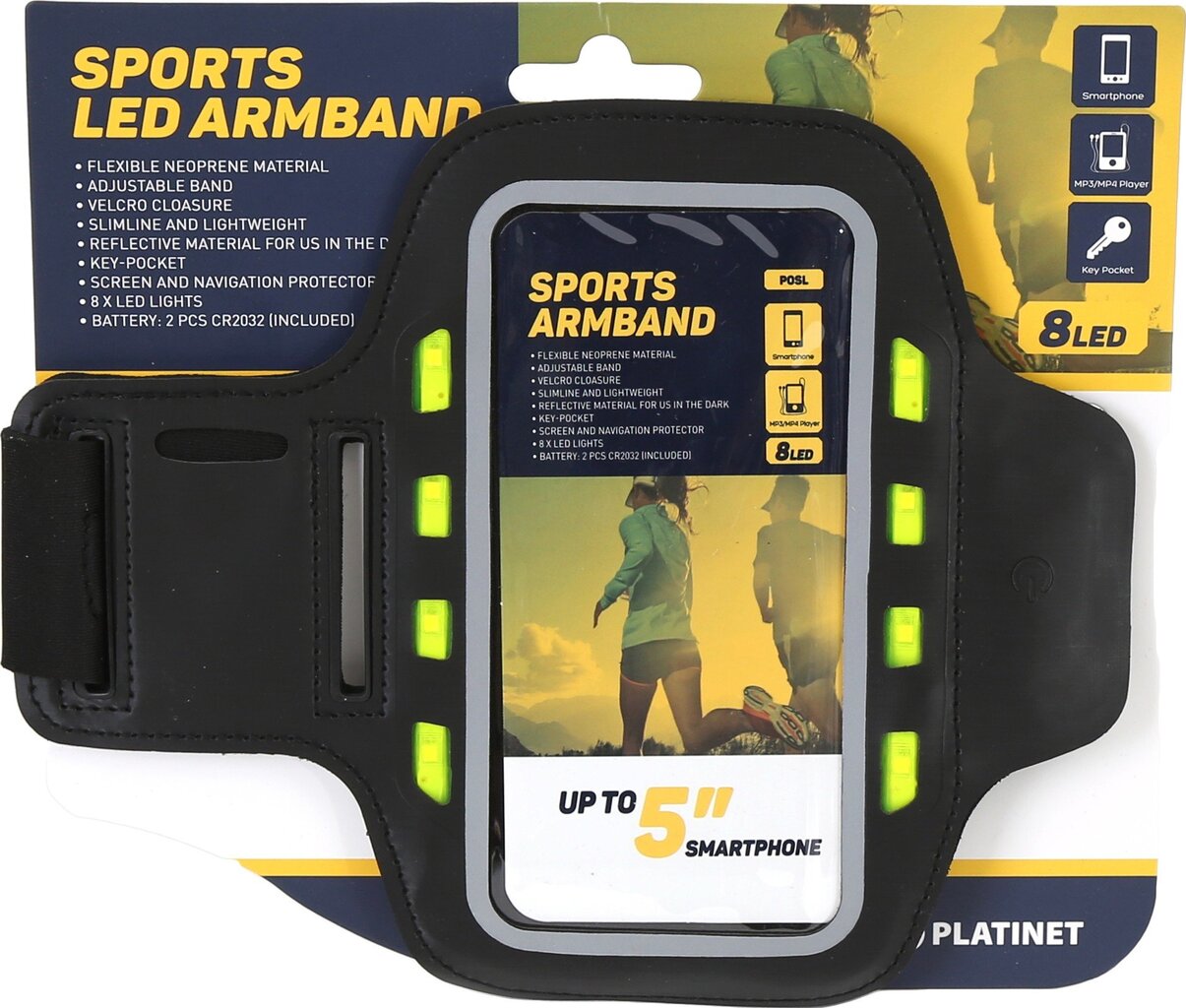 Platinet Armband Sport kaina ir informacija | Telefono dėklai | pigu.lt