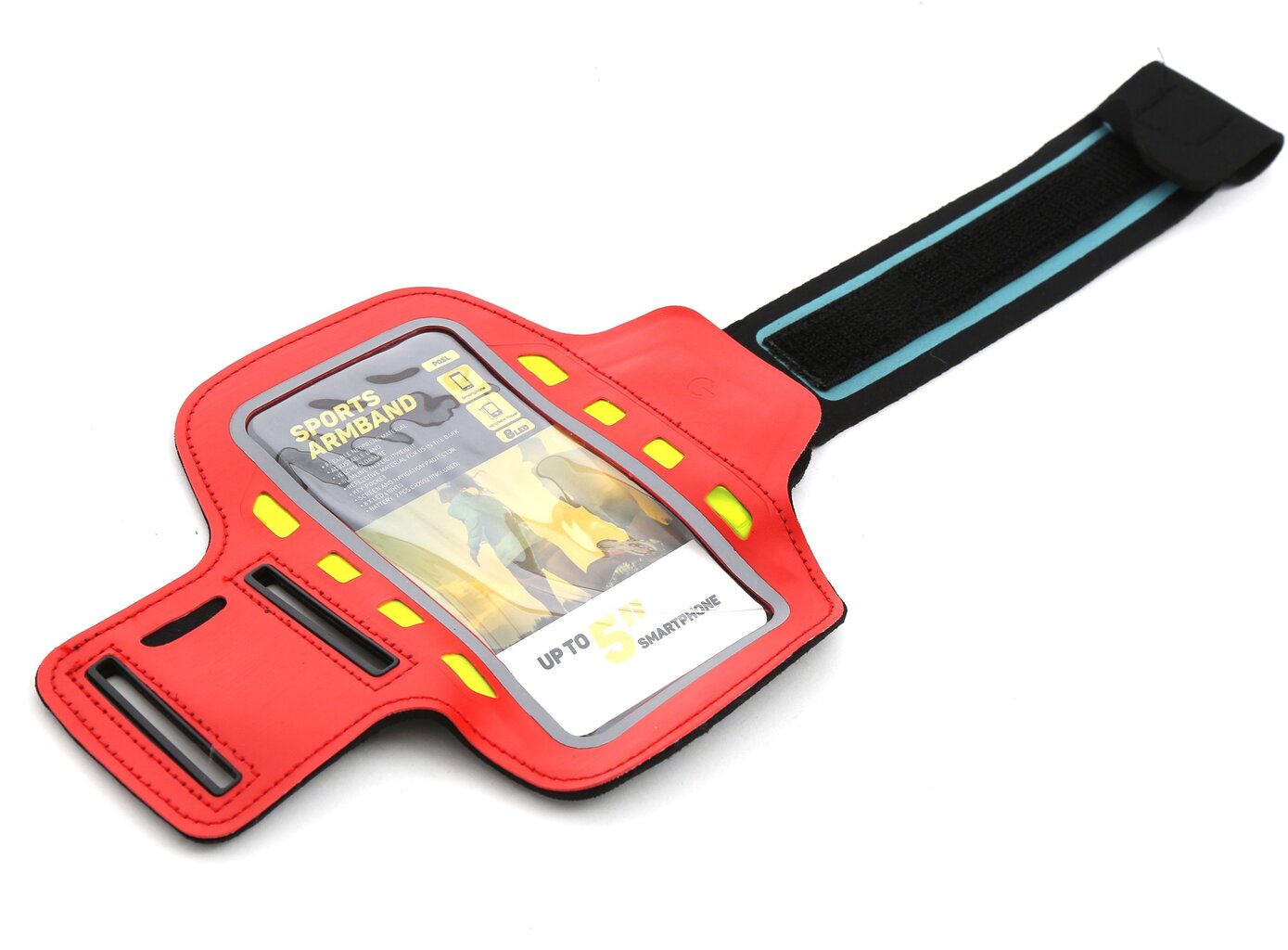 Sporto apyrankė su led šviesa Platinet, raudona kaina ir informacija | Išmaniosios apyrankės (fitness tracker) | pigu.lt