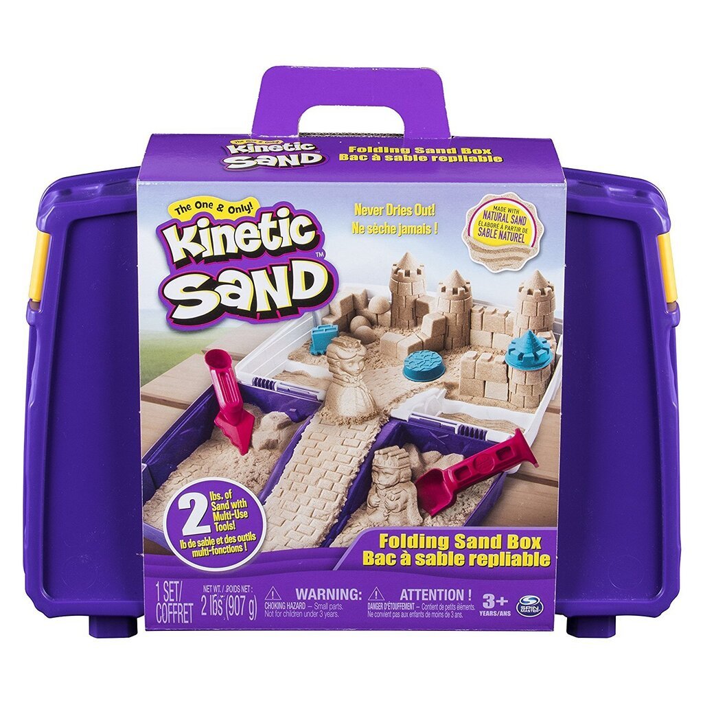 Kinetinio smėlio rinkinys sulankstomoje dėžutėje Kinetic Sand kaina ir informacija | Piešimo, tapybos, lipdymo reikmenys | pigu.lt