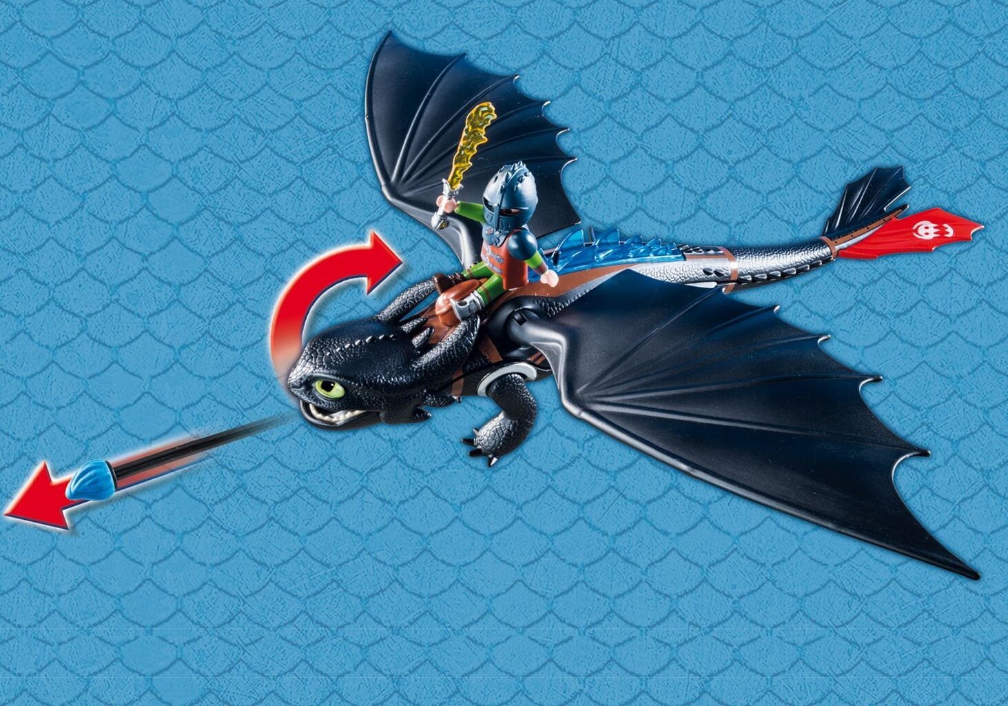 9246 PLAYMOBIL® Dragons, Drakonas ir karys kaina ir informacija | Konstruktoriai ir kaladėlės | pigu.lt