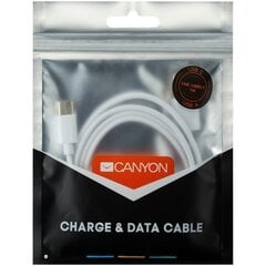 Canyon CNE-USBC1W, USB-C/USB-A, 1 m kaina ir informacija | Kabeliai ir laidai | pigu.lt