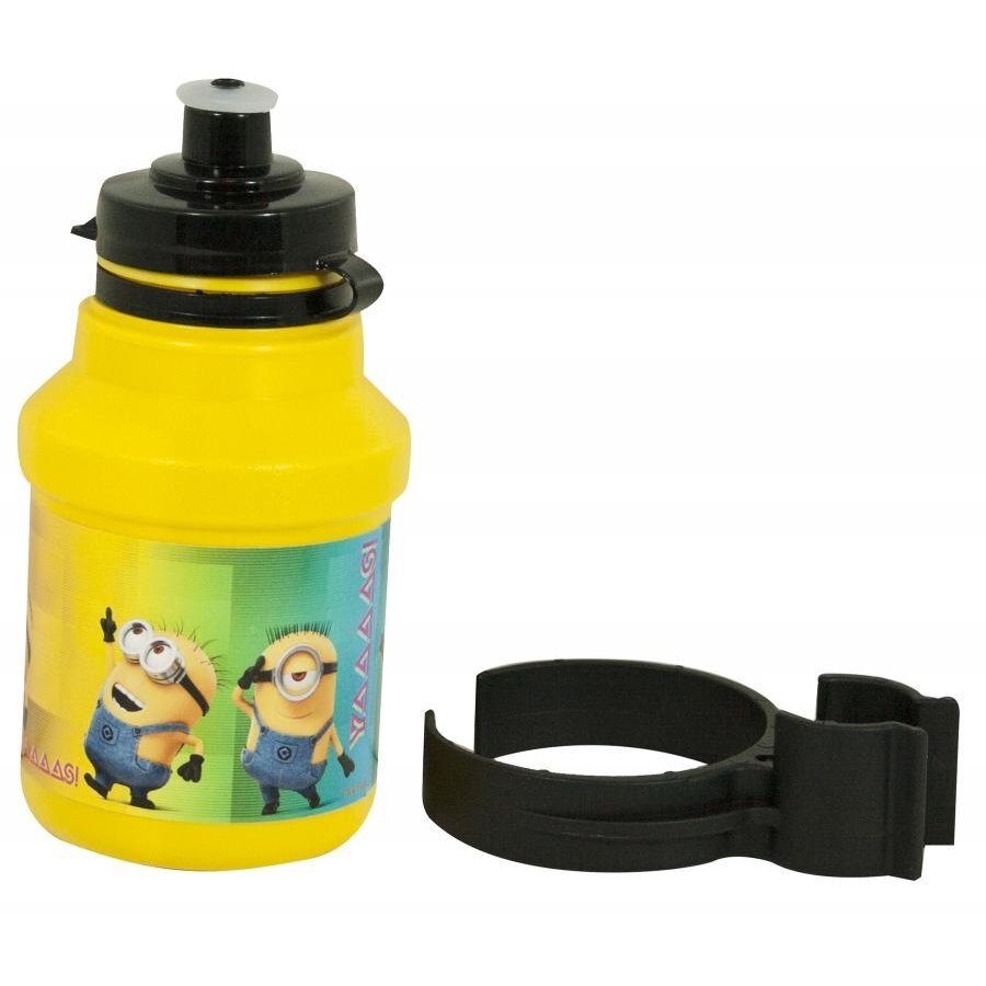 Gertuvė su laikikliu Insportline Minions, 350 ml, geltona цена и информация | Dviračių gertuvės ir gertuvių laikikliai | pigu.lt