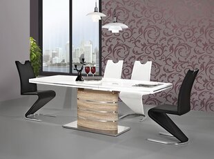 Комплект из 2 стульев H090, белый/хром цена и информация | Стулья для кухни и столовой | pigu.lt