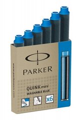 Чернильные капсулы Parker, синие, 6 шт. цена и информация | Письменные принадлежности | pigu.lt