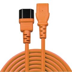 Lindy 1m IEC Extension Cable  Orange 4002888304740 цена и информация | Кабели и провода | pigu.lt