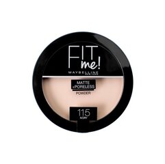 Matinė kompaktinė pudra Maybelline New York Fit Me! Matte & Poreless #115, 14 g цена и информация | Пудры, базы под макияж | pigu.lt