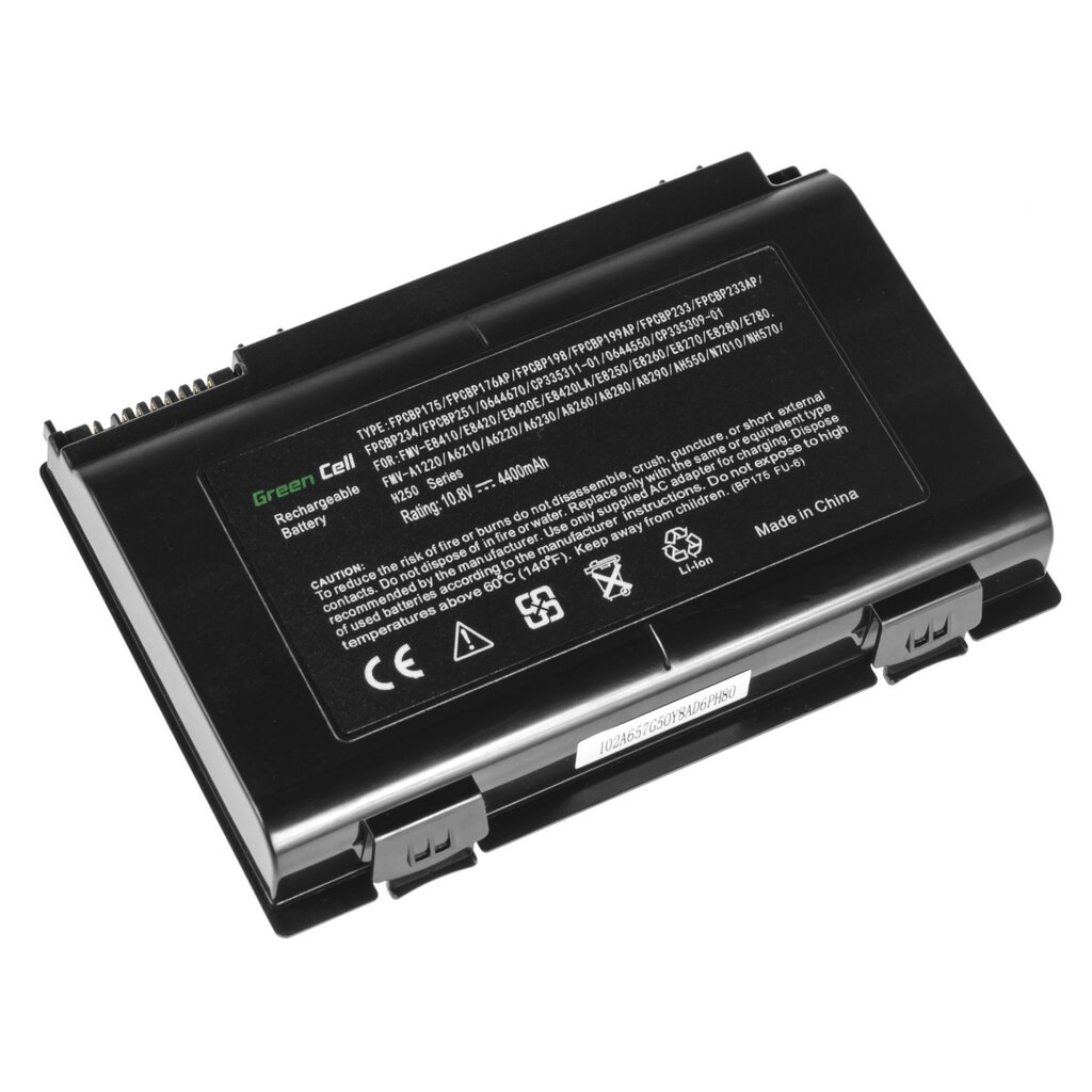 Green Cell Laptop Battery for Fujitsu LifeBook A8280 AH550 E780 E8410 E8420 N7010 NH570 kaina ir informacija | Akumuliatoriai nešiojamiems kompiuteriams | pigu.lt