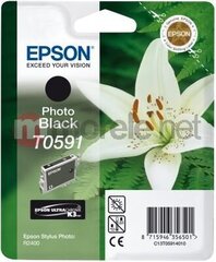 Originali rašalo kasetė Epson T0591 Juoda kaina ir informacija | Kasetės rašaliniams spausdintuvams | pigu.lt