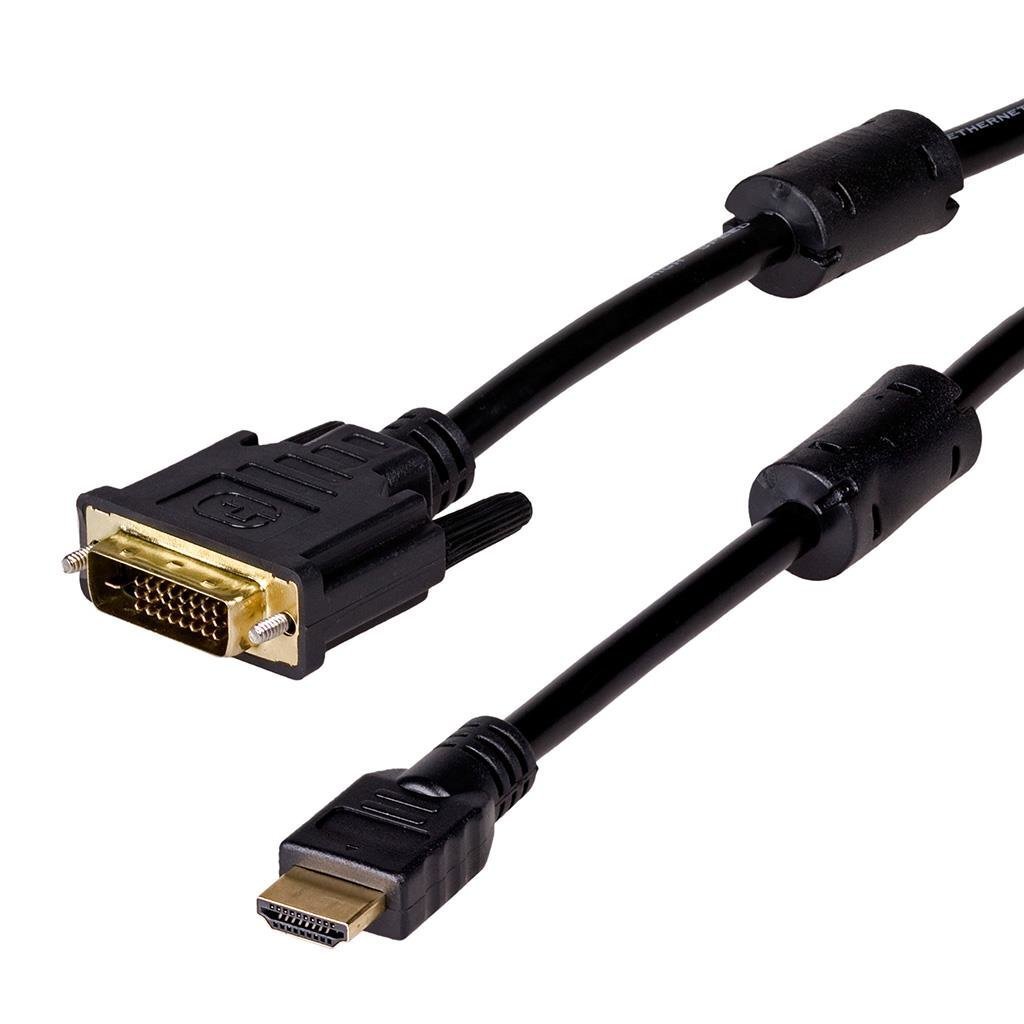 Akyga AK-AV-11, DVI-D/HDMI, 1.8 m цена и информация | Kabeliai ir laidai | pigu.lt