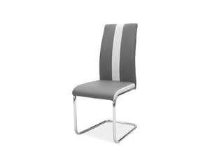 4 стула H200, серый / белый цена и информация | Стулья для кухни и столовой | pigu.lt