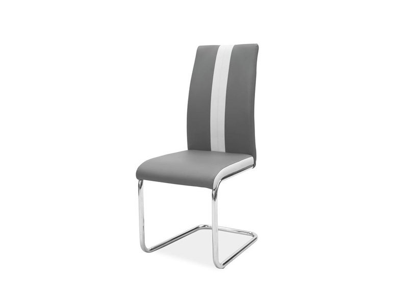 4-ių kėdžių komplektas Signal Meble H200, pilkas/baltas цена и информация | Virtuvės ir valgomojo kėdės | pigu.lt