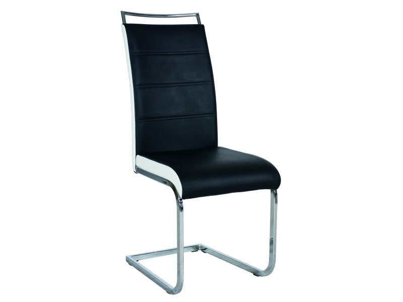 4-ių kėdžių komplektas Signal Meble H441, juodas/baltas цена и информация | Virtuvės ir valgomojo kėdės | pigu.lt