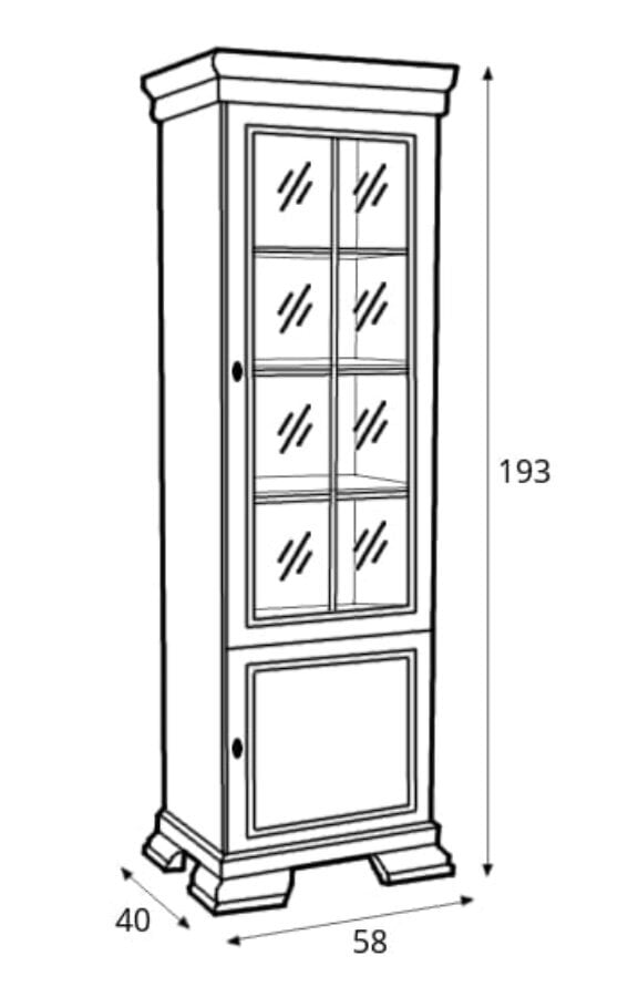 Vitrina Kora KRW1, balta kaina ir informacija | Vitrinos, indaujos | pigu.lt
