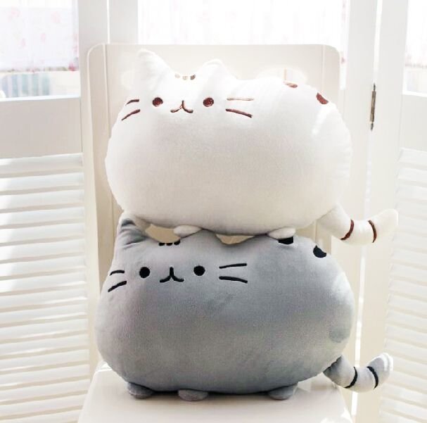 Pliušinis žaislas pagalvė Emoji Pusheen katinas, baltas kaina ir informacija | Minkšti (pliušiniai) žaislai | pigu.lt