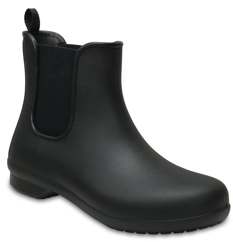 Crocs™ moteriški guminiai batai Freesail ChelseaBoot, juodi цена и информация | Guminiai batai moterims | pigu.lt