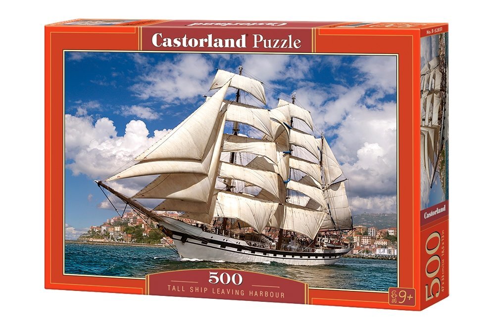 Dėlionė Puzzle Castorland Tall Ship Leaving Harbour, 500 det. kaina ir informacija | Dėlionės (puzzle) | pigu.lt