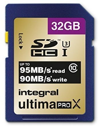 Integral UltimaPro X SDHC 32GB 95 / 90MB 10 UHS-I U3 цена и информация | Atminties kortelės fotoaparatams, kameroms | pigu.lt