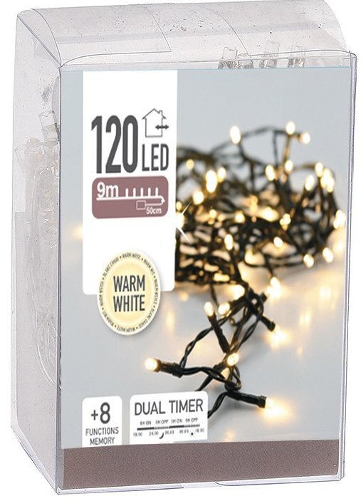 Kalėdinė girlianda 120 LED, 50 cm. kaina ir informacija | Girliandos | pigu.lt