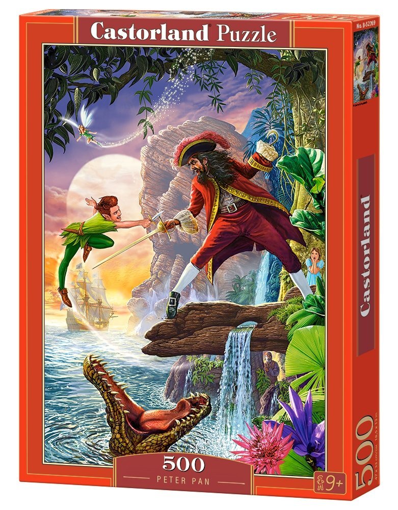 Dėlionė Puzzle Castorland Peter Pan, 500 det. kaina ir informacija | Dėlionės (puzzle) | pigu.lt