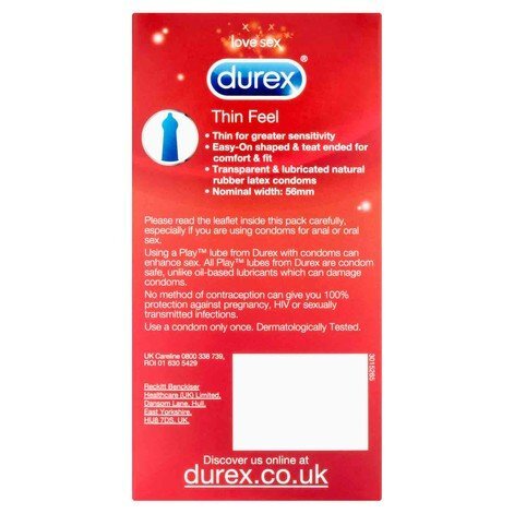 Durex prezervatyvai Thin Feel, 12 vnt. kaina | n18.pigu.lt